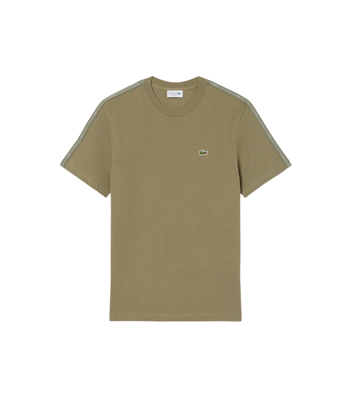 Lacoste - Camiseta Verde para Hombre - Branded Stripe