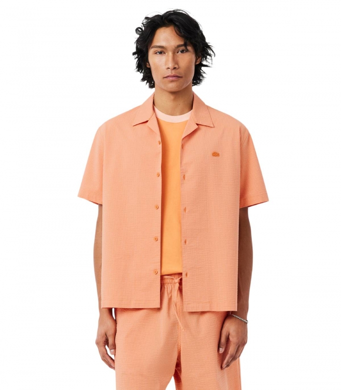 Lacoste - Camisa Naranja para Hombre
