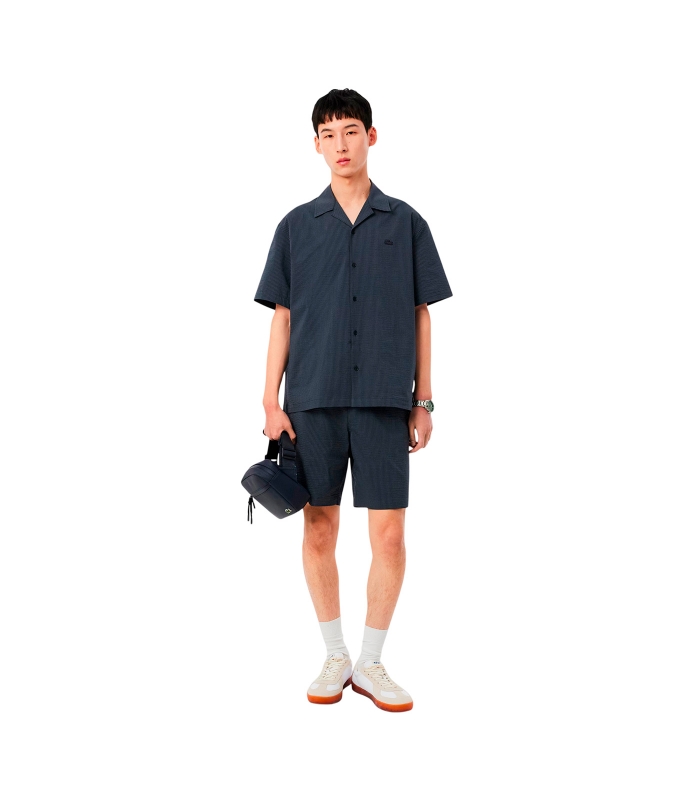 Lacoste - Camiseta Gris de Corte Holgado Para Hombres -