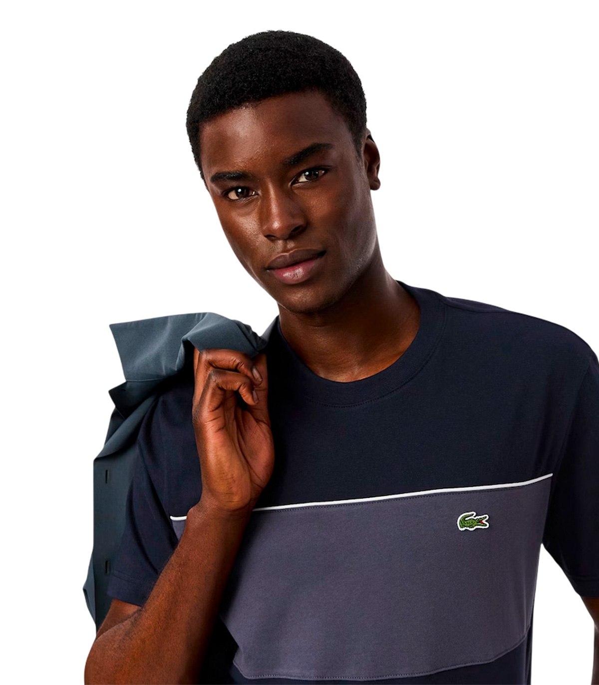 Lacoste - Camisa Gris y Negra Para Hombre