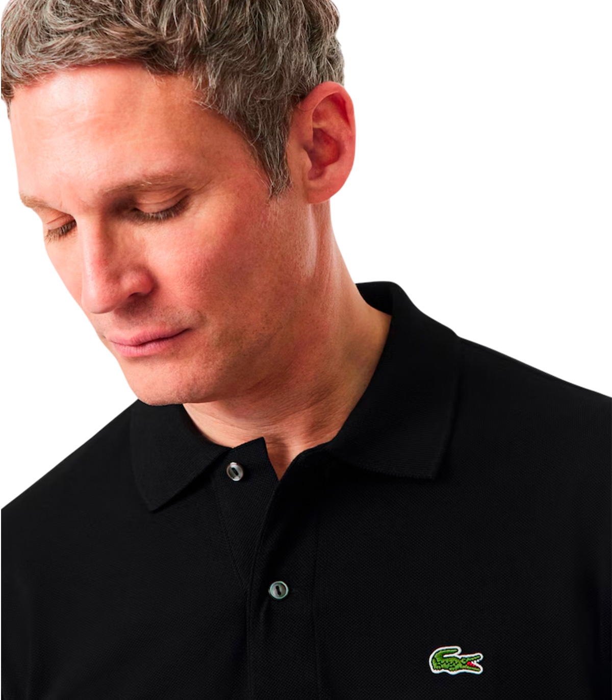 Lacoste - Polo Negro Clásico Para Hombres