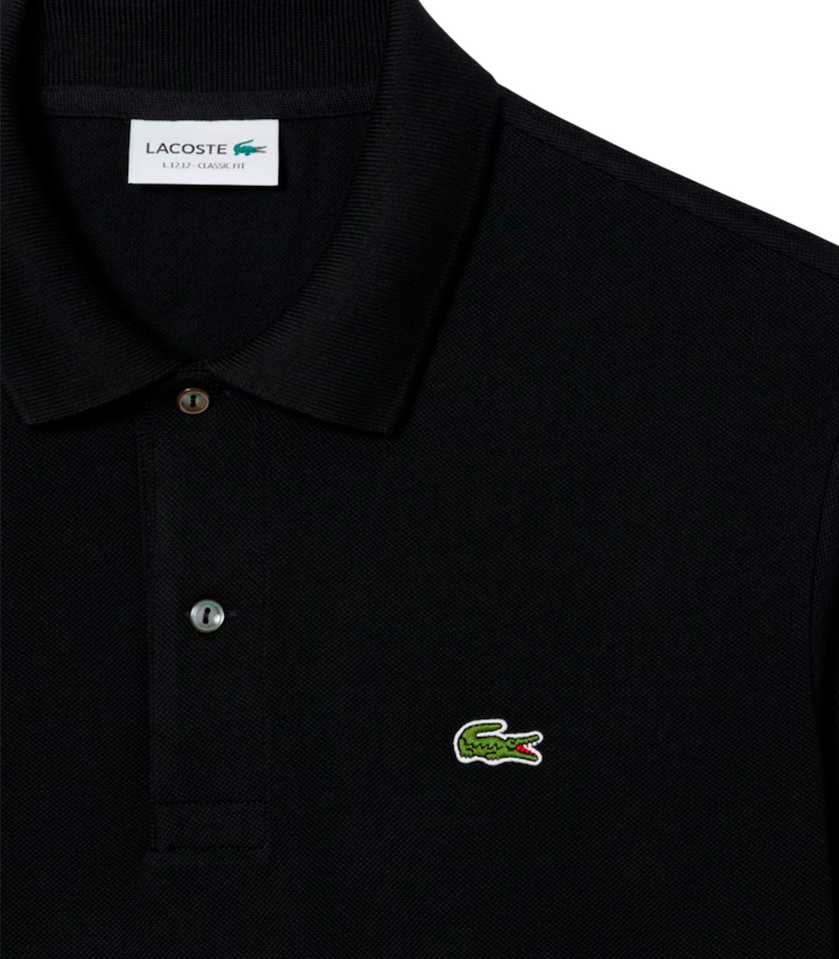 Lacoste - Polo Negro Clásico Para Hombres
