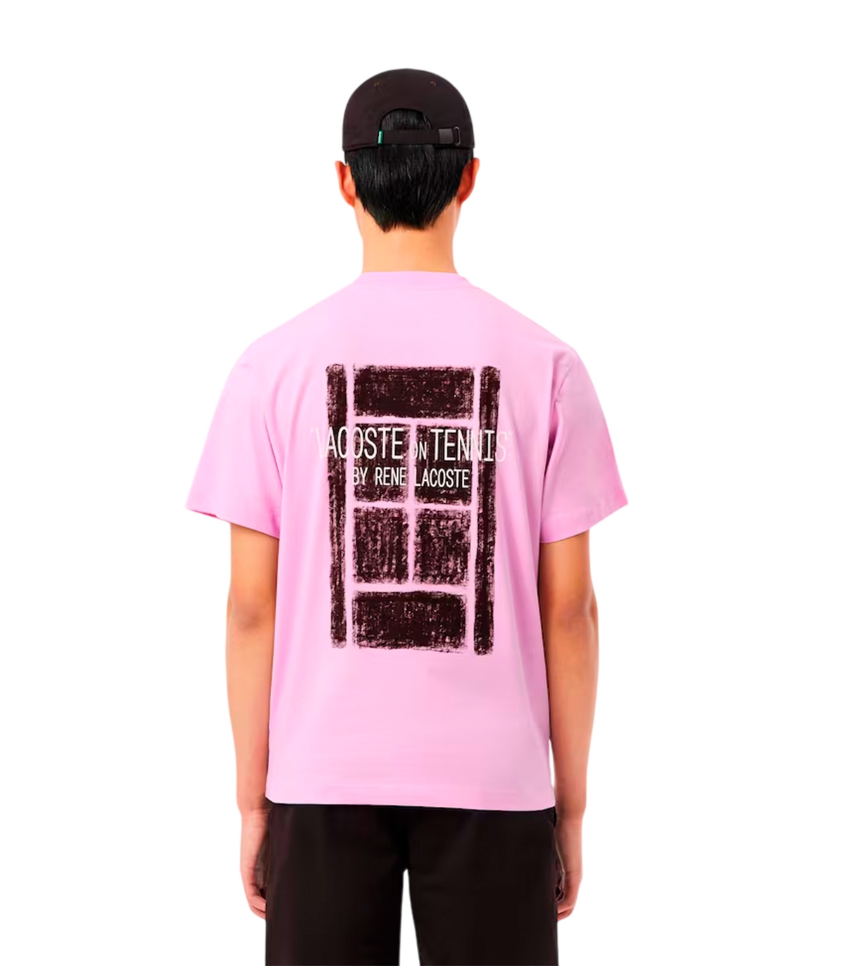 Lacoste - Camiseta Rosa De Algodón Estampada Para Hombres