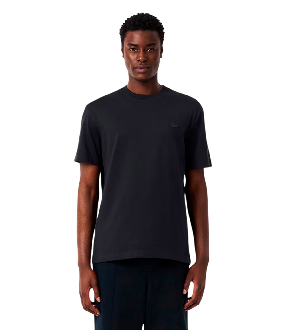 Lacoste - Camiseta Negra Con Estampado para Hombre
