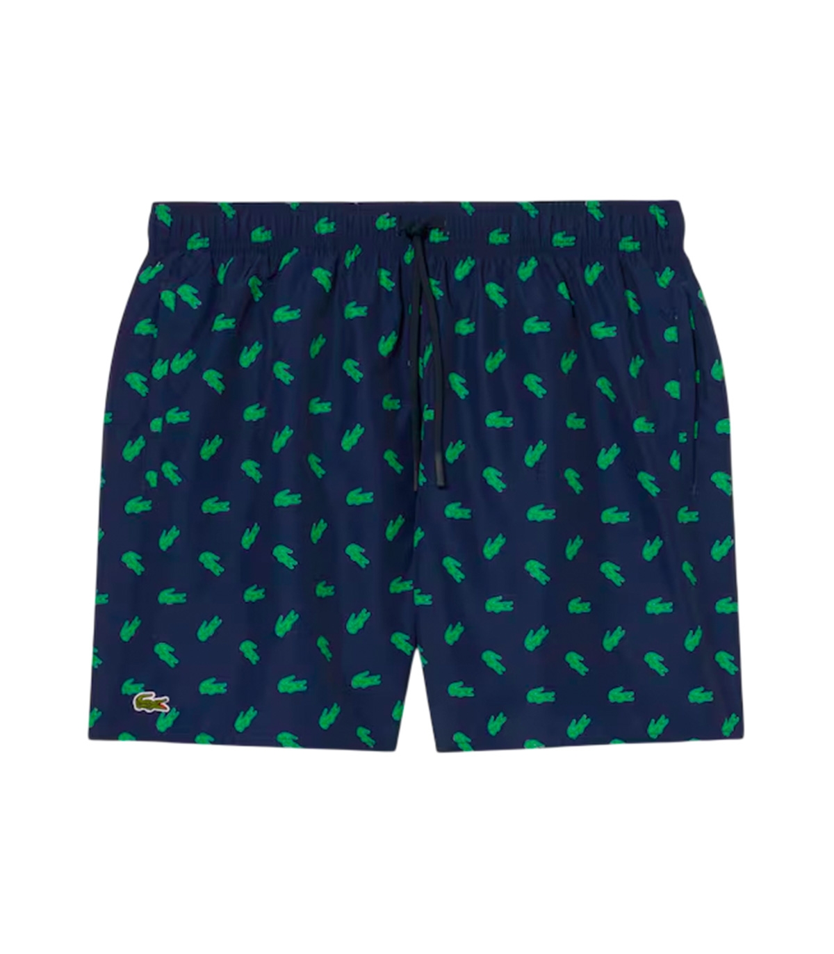 Lacoste - Bañador Azul para Hombre con Estampado de Cocodrilos