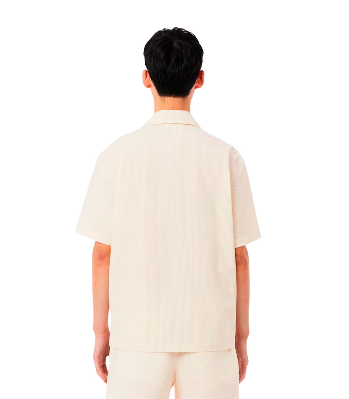 Lacoste - Camisa Beige Para Hombre - seersucker