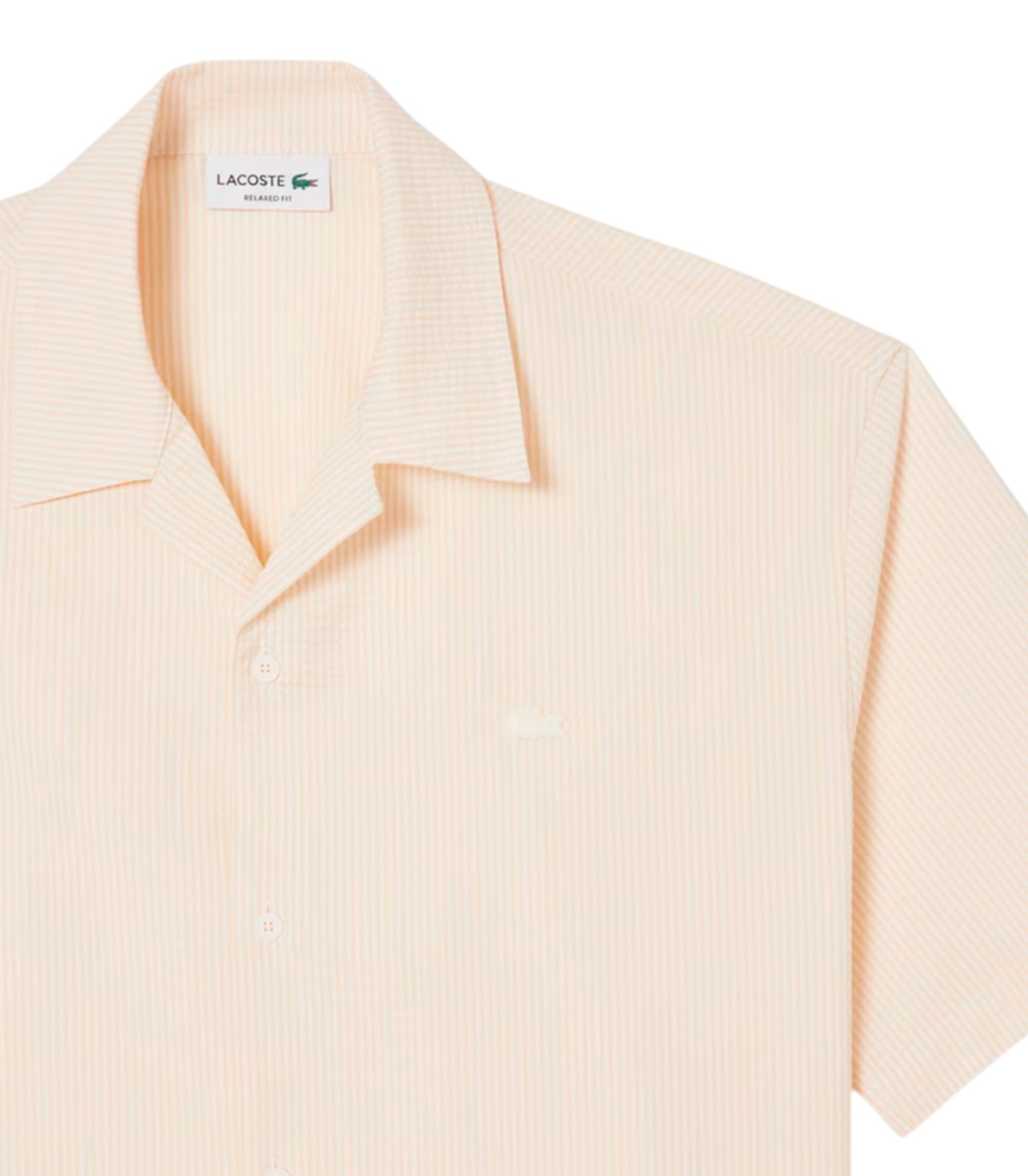 Lacoste - Camisa Beige Para Hombre - seersucker