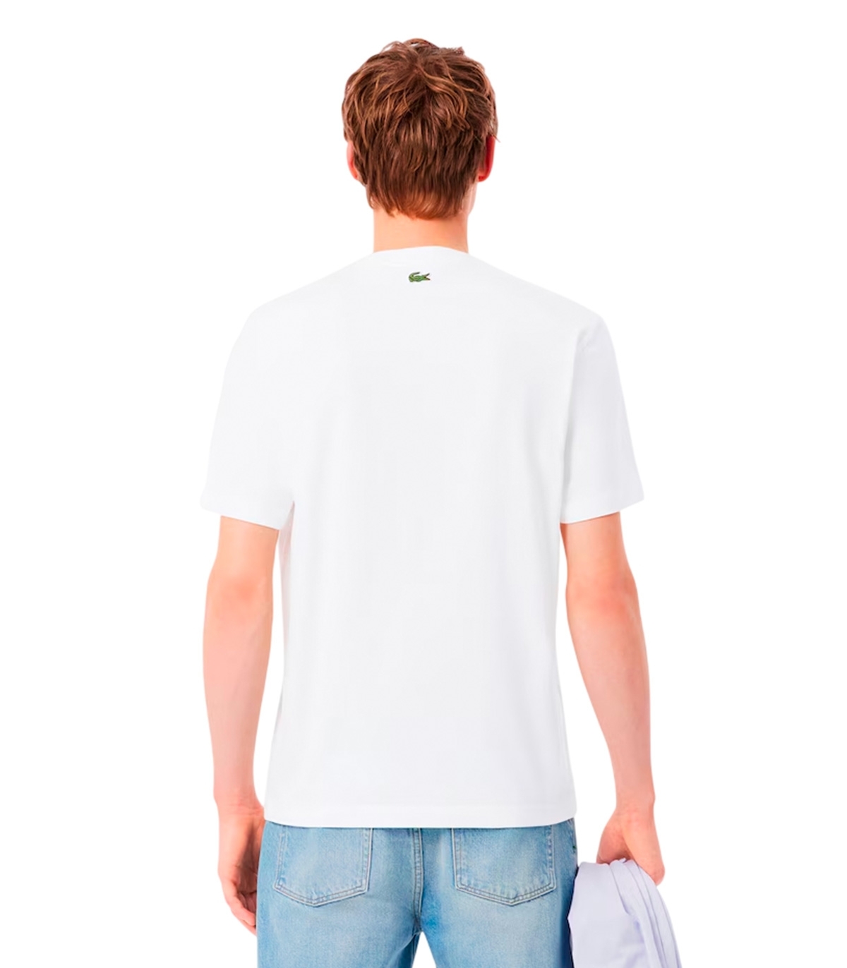 Lacoste - Camiseta Blanca Para Hombres con Estampado
