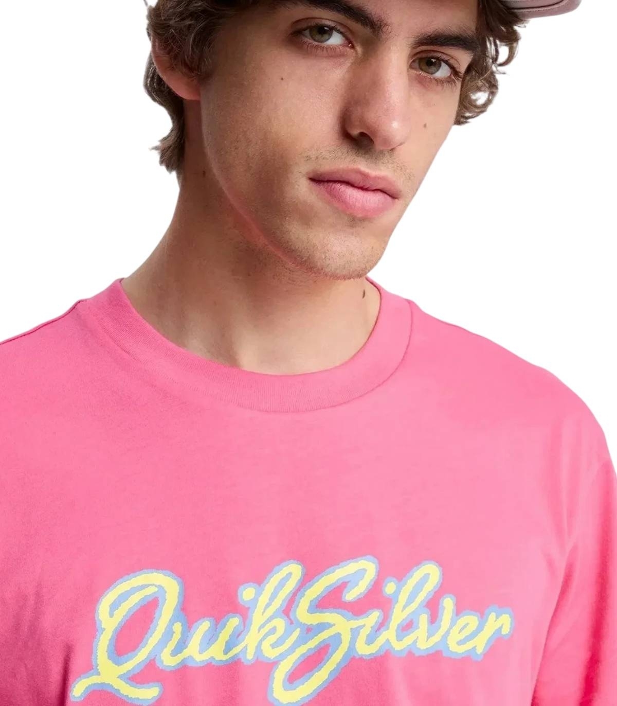 Quiksilver - Camiseta Rosa para Hombre - Malibu ss