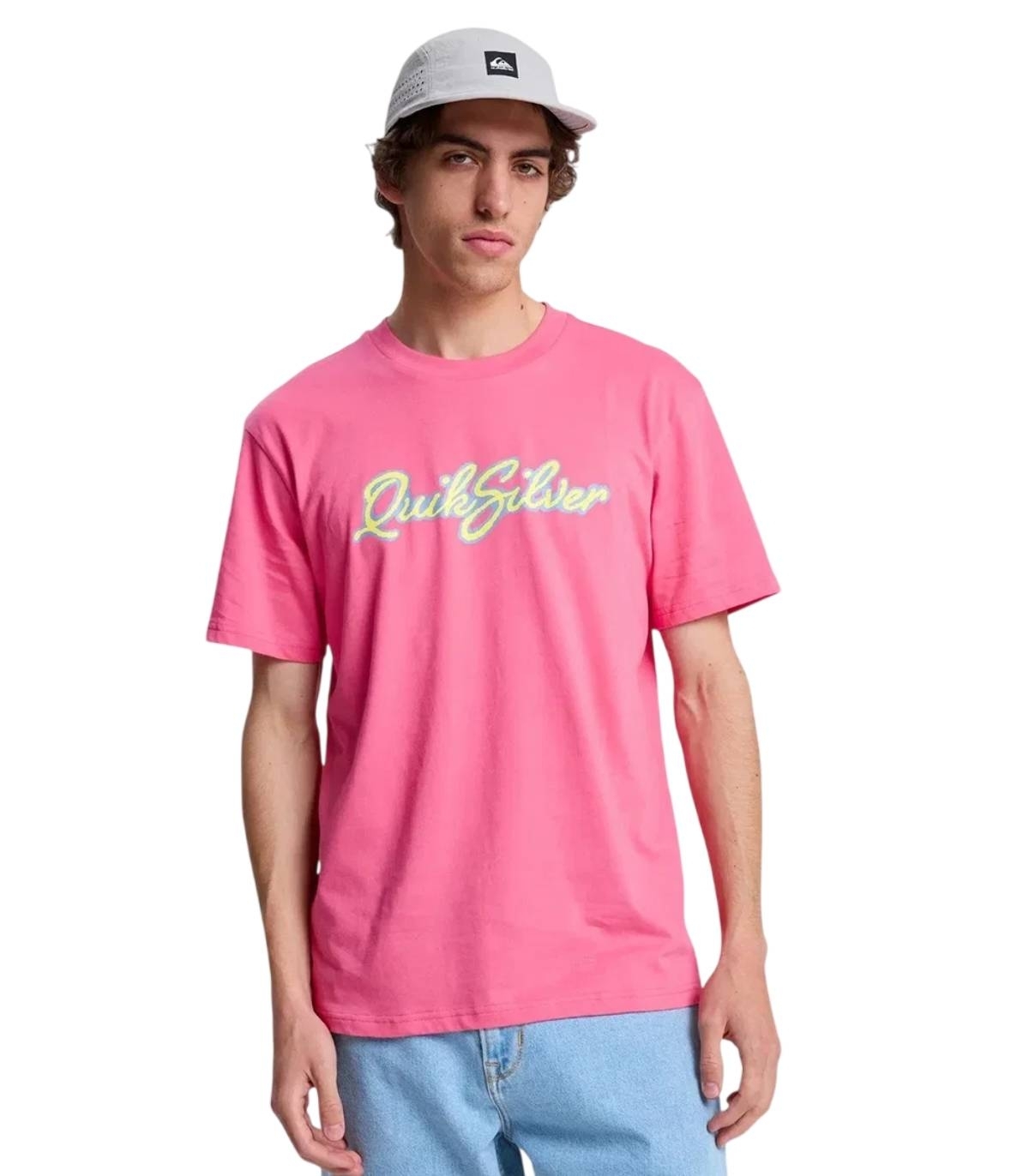 Quiksilver - Camiseta Rosa para Hombre - Malibu ss