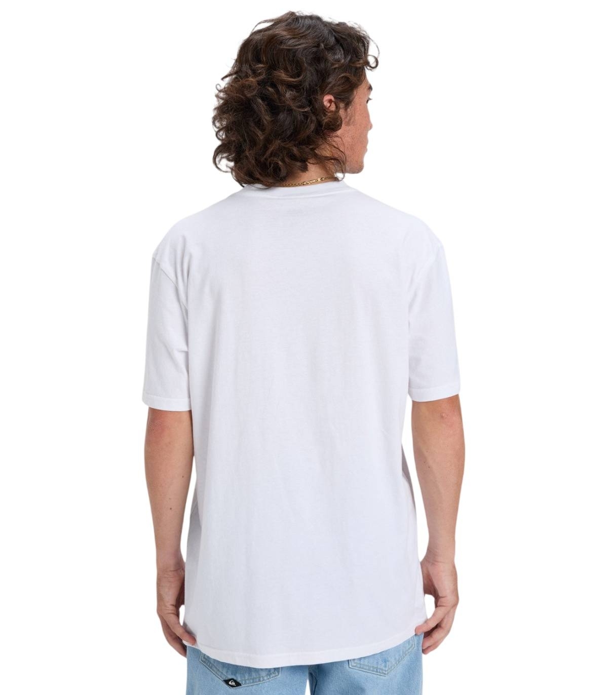 Quiksilver - Camiseta Blanca para Hombre - Mini Logo