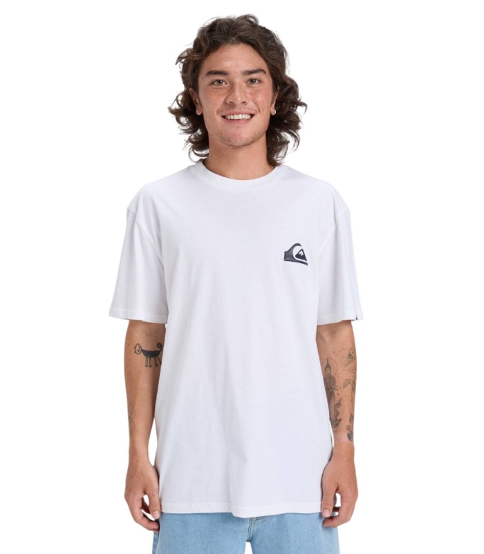 Quiksilver - Camiseta Blanca para Hombre - Mini Logo
