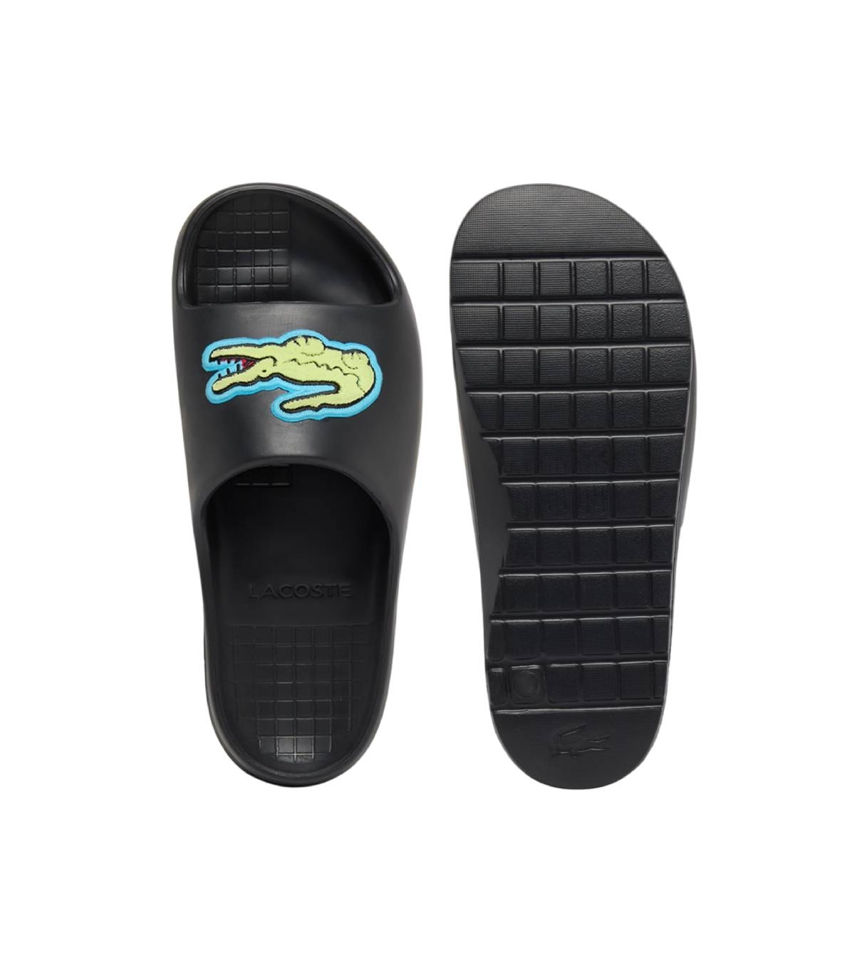 Lacoste - Chanclas Negras para Hombre - Serve Slide 2.0