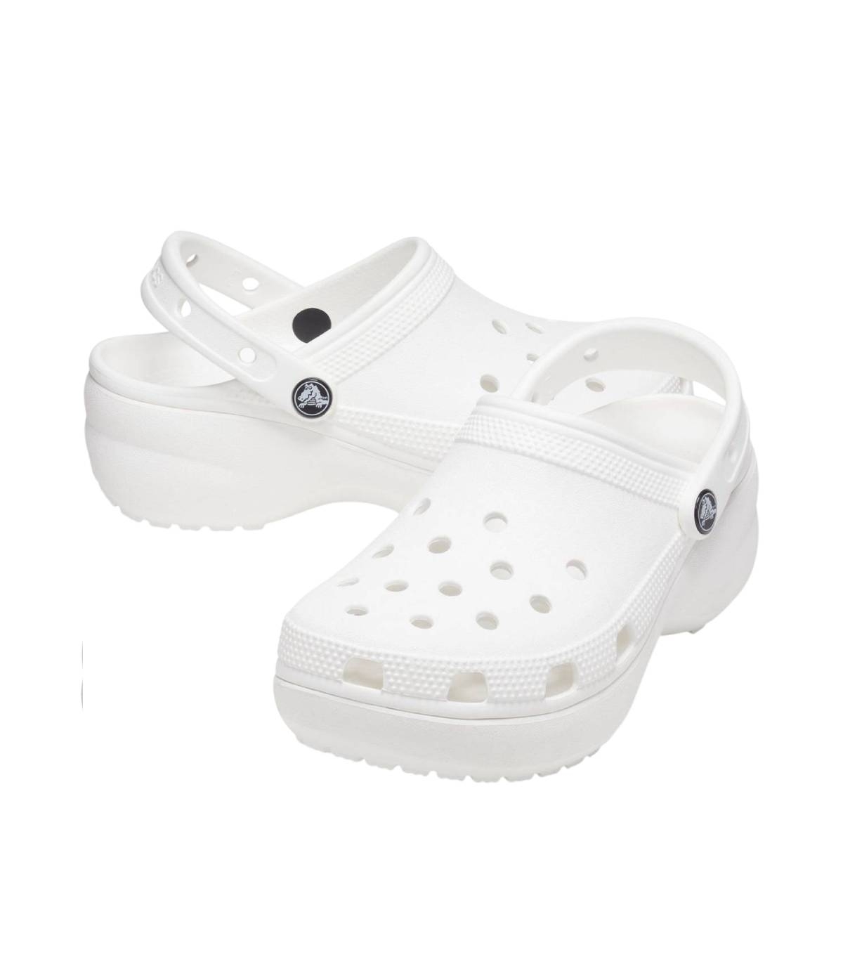 Crocs - Chanclas Beige para Mujer - Classics Plataform