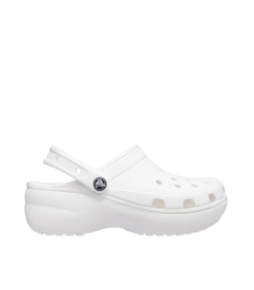 Crocs - Chanclas Beige para Mujer - Classics Plataform