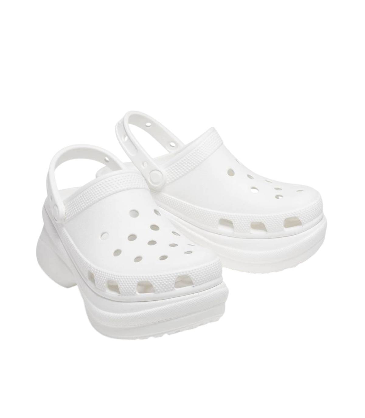 Crocs - Chanclas Blancas para Mujer - Classics Plataform