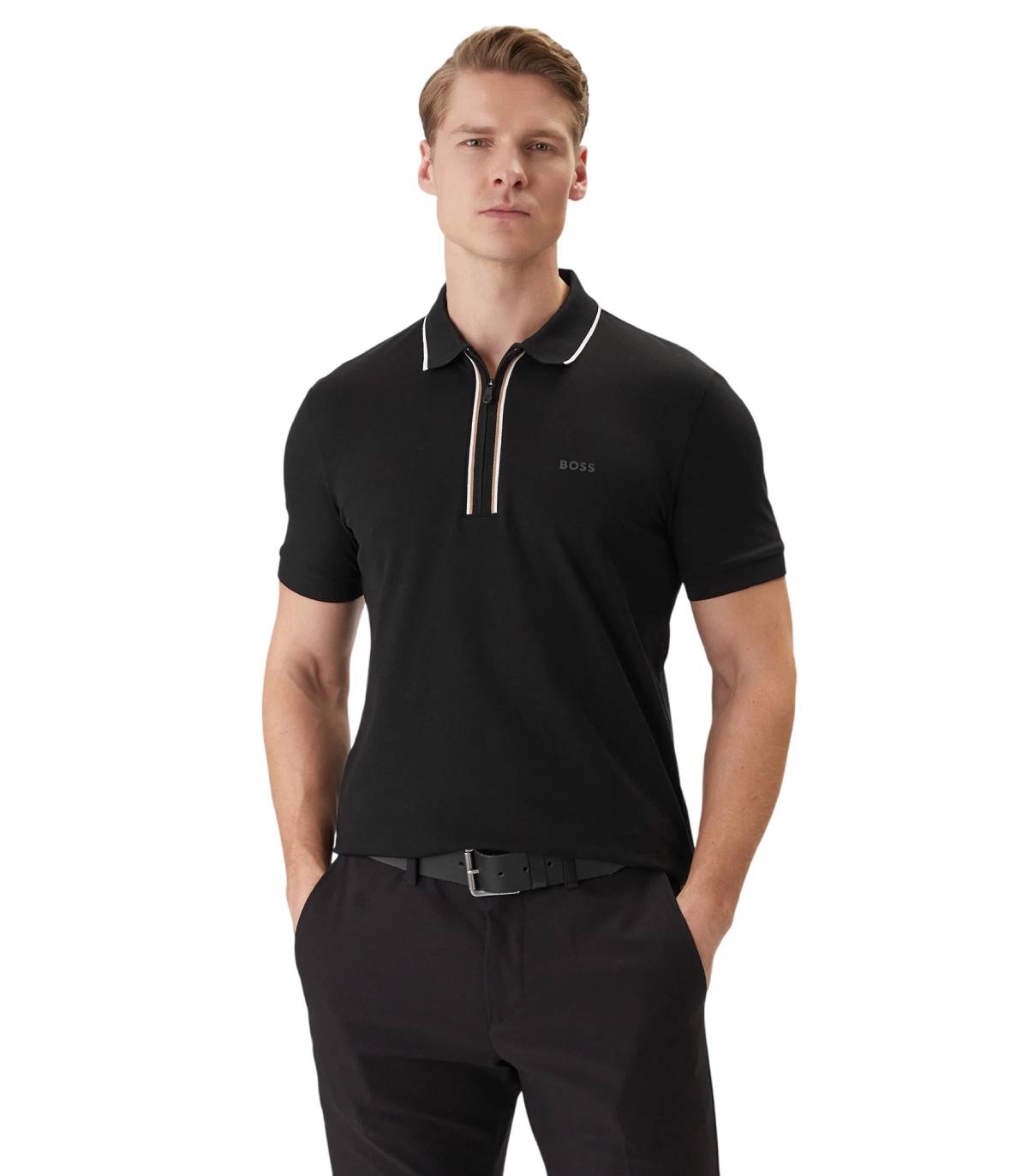 Boss - Polo Negro para Hombre