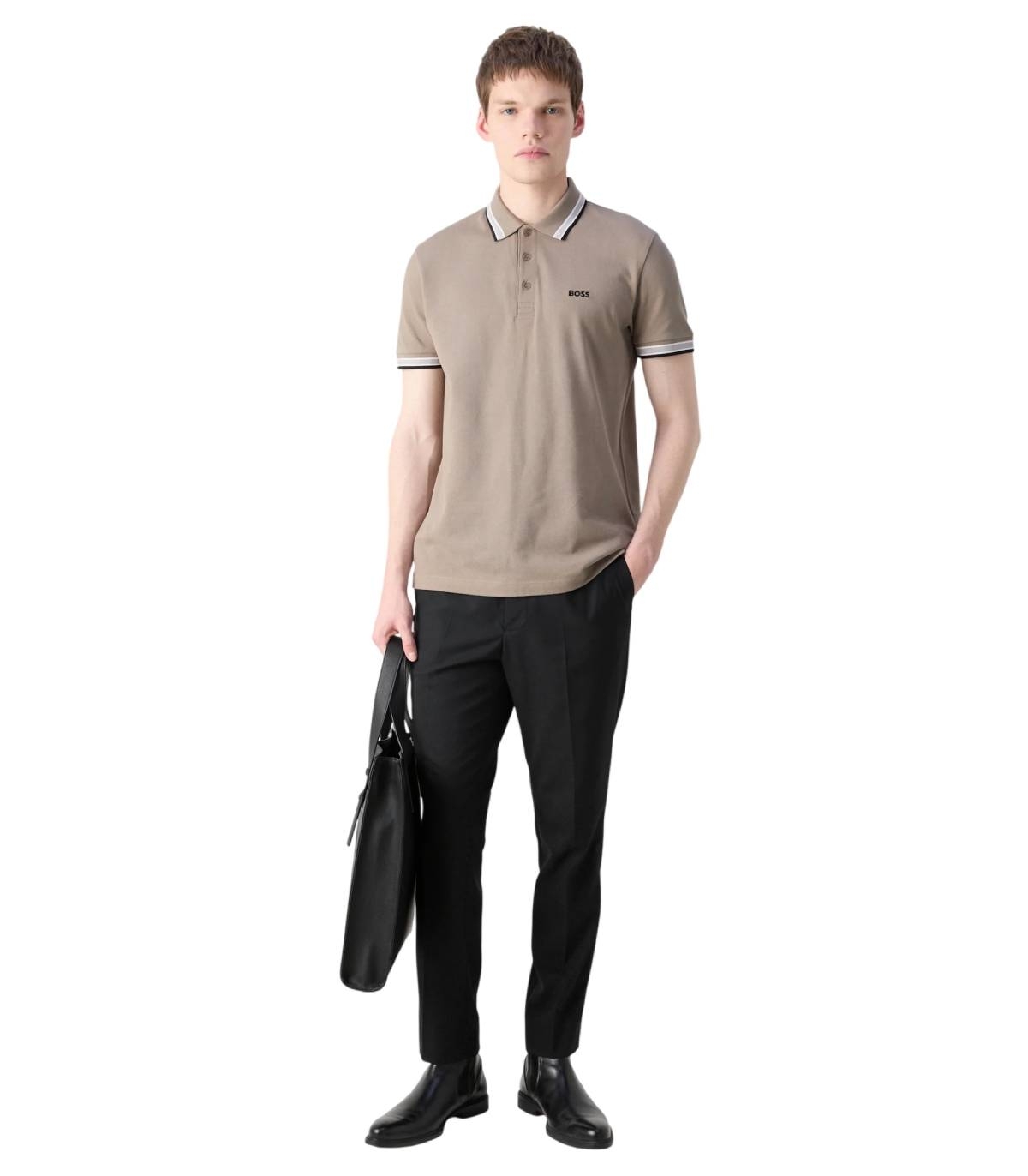 Boss - Polo Beige para Hombre