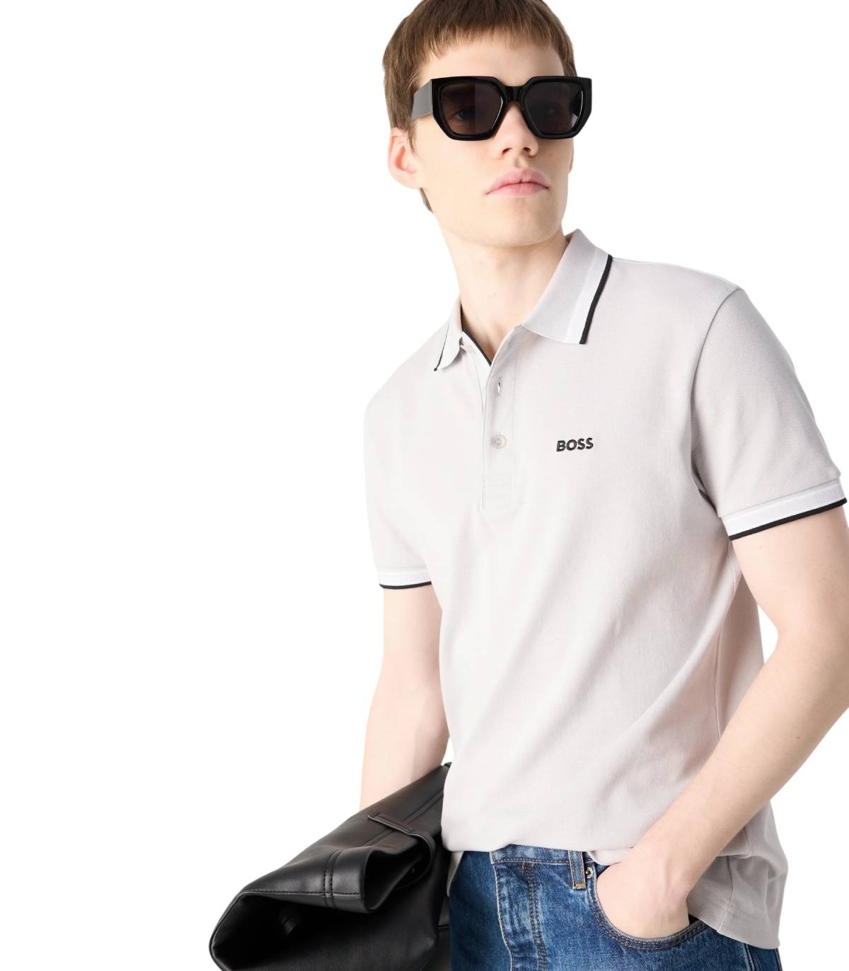 Boss - Polo Blanco para Hombre