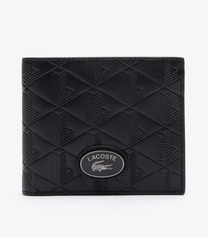 Lacoste - Cartera Negra para Hombre - BILLFOLD COIN
