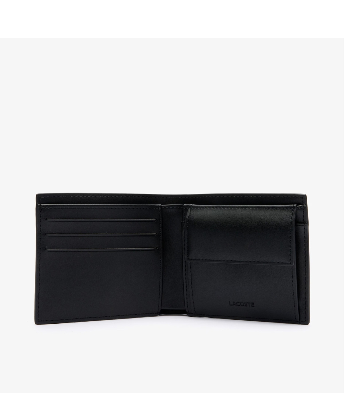 Lacoste - Cartera Negra para Hombre - BILLFOLD COIN