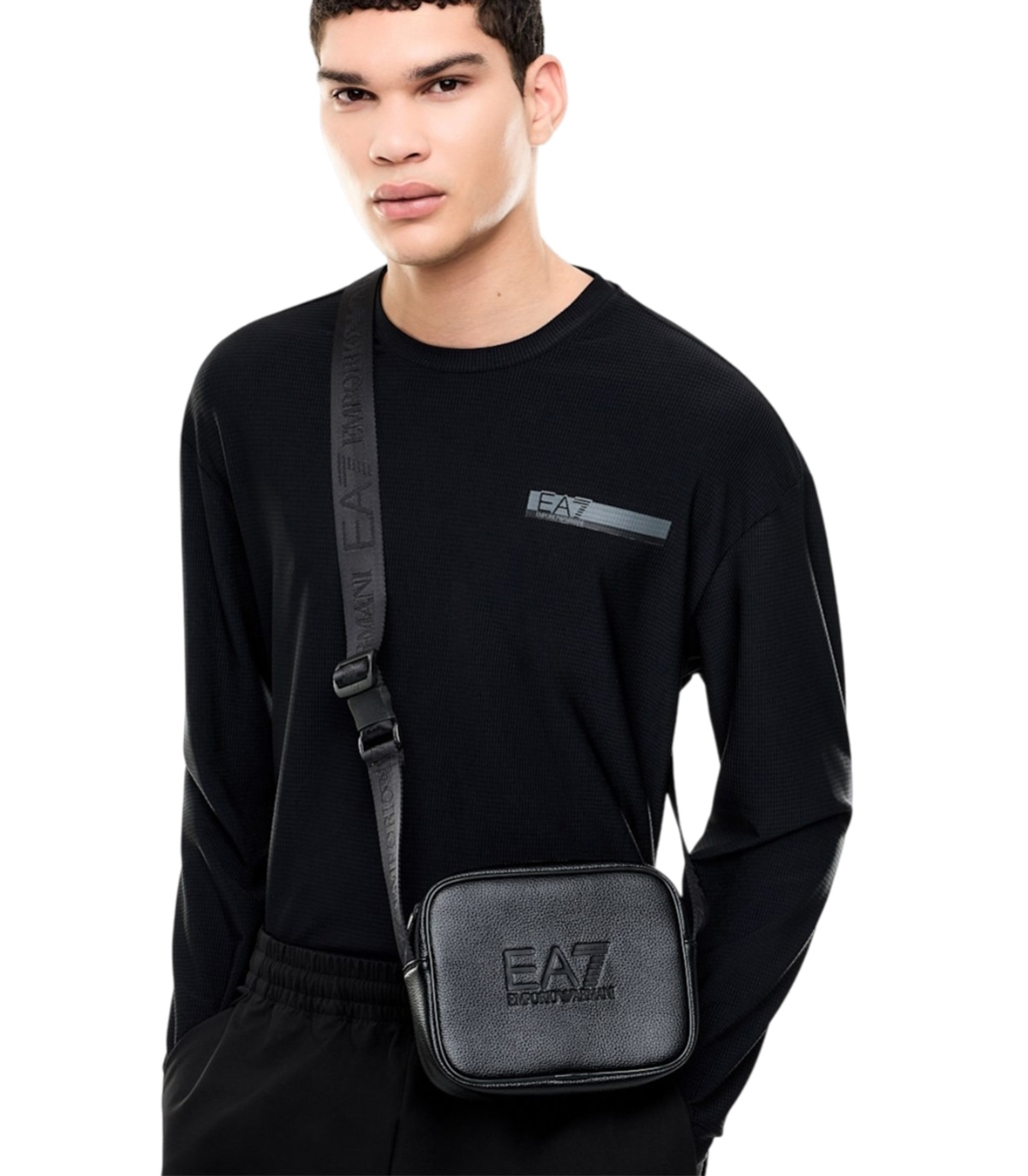 Emporio Armani - Riñonera Negra para Unisex - EA7