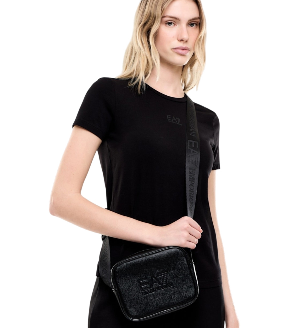 Emporio Armani - Riñonera Negra para Unisex - EA7
