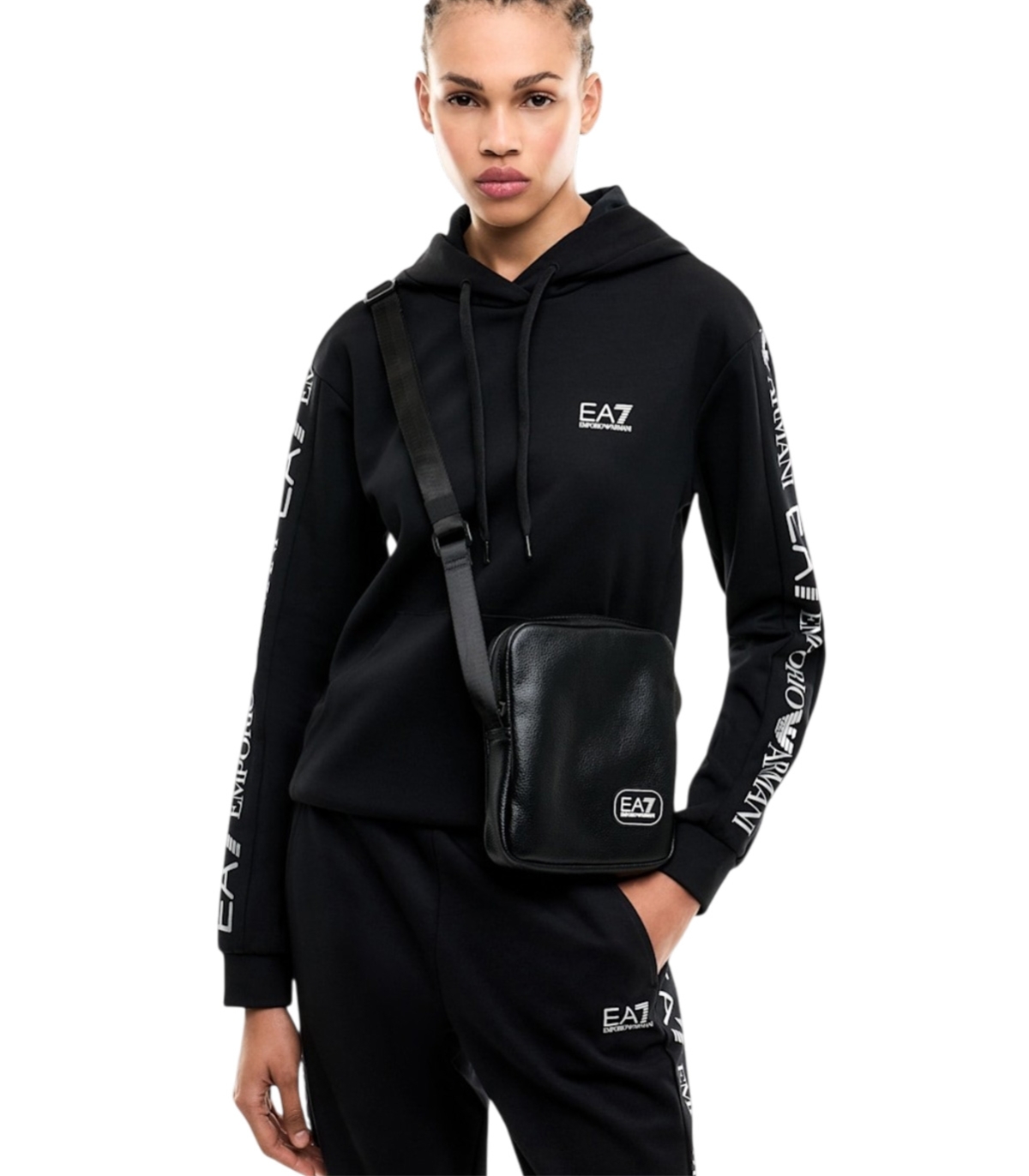 Emporio Armani - Riñonera Negra para Unisex - EA7
