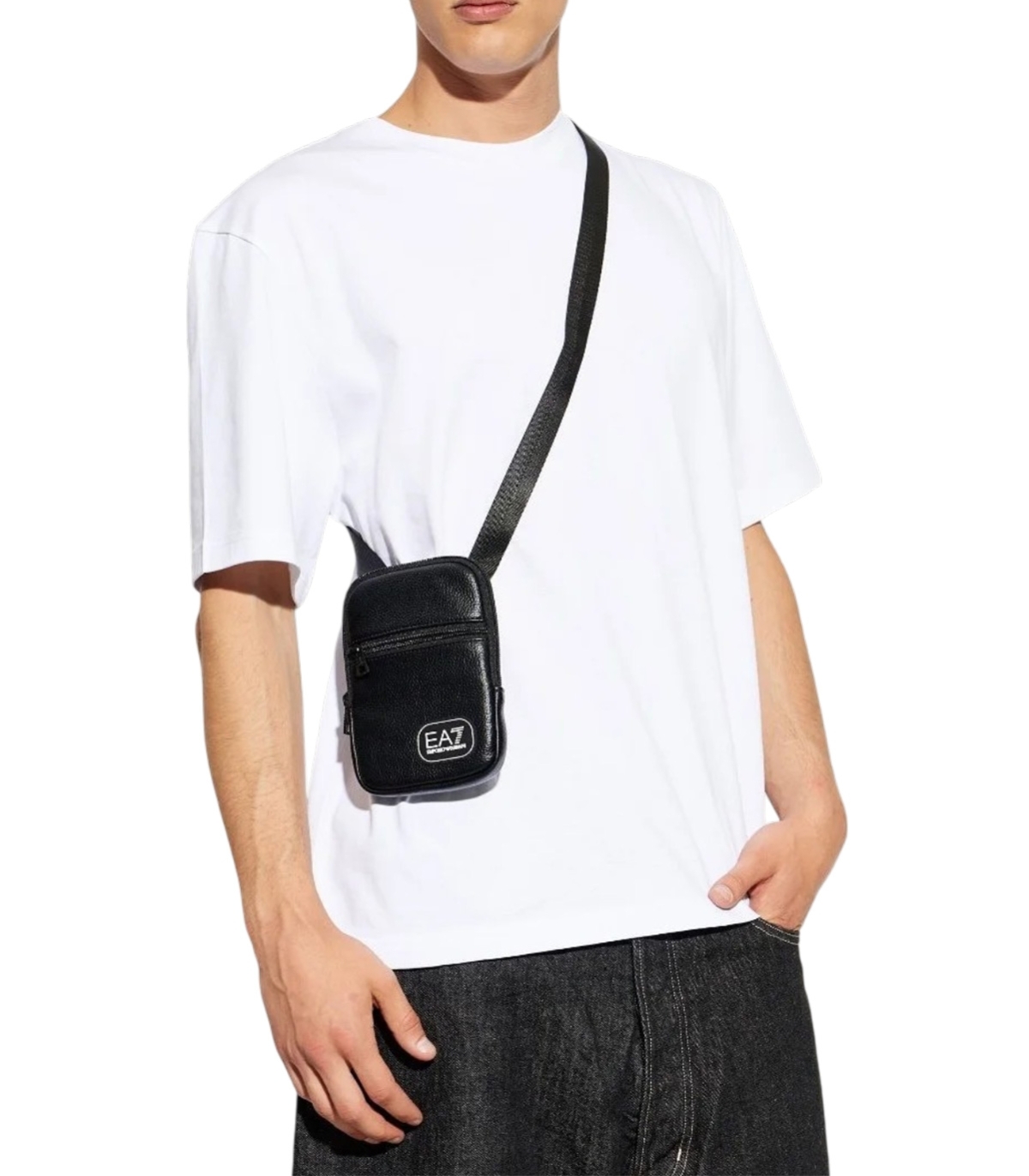 Emporio Armani - Riñonera Negra para Unisex - EA7