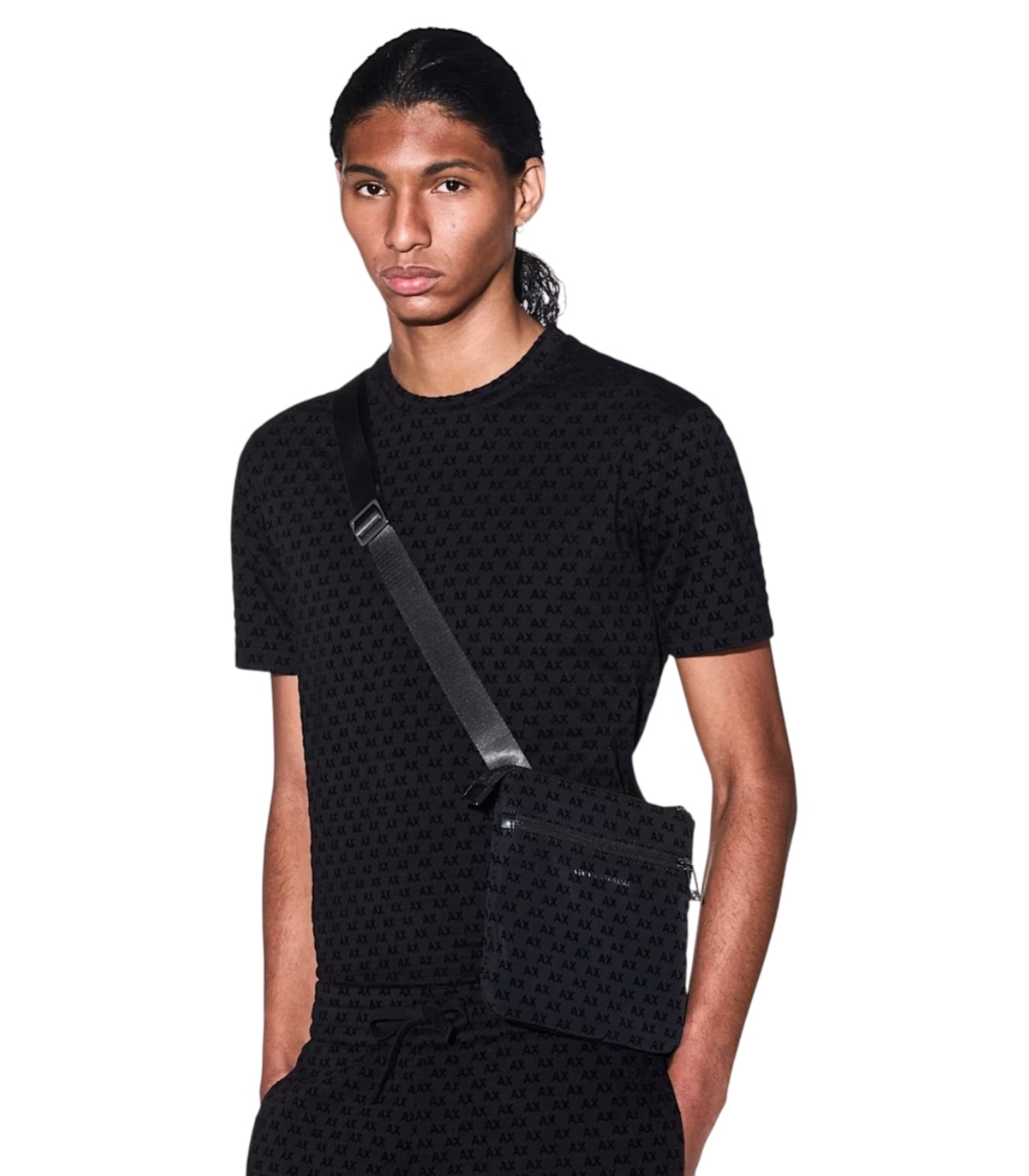 Armani Exchange - Bolso Negro para Hombre