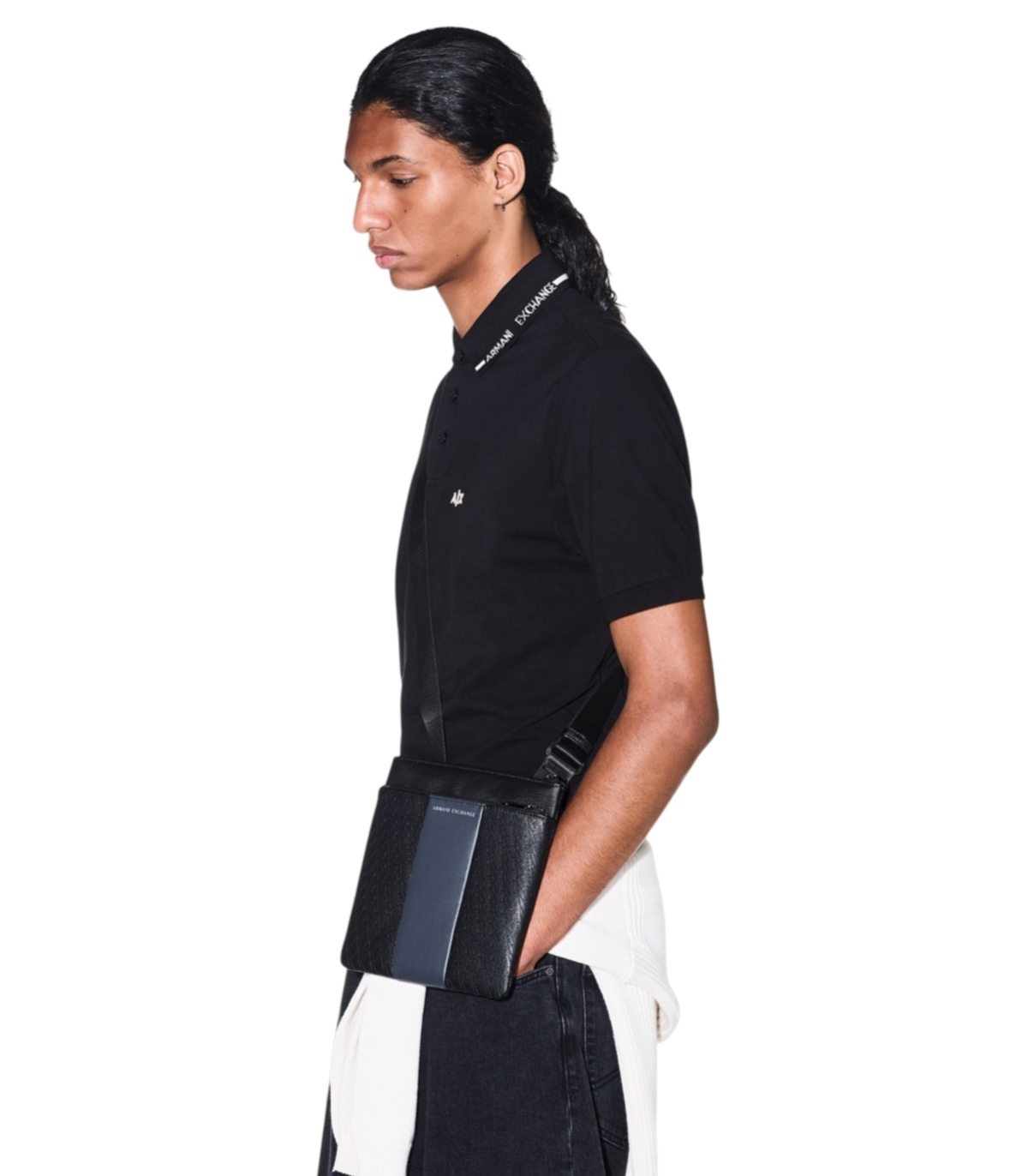 Armani Exchange - Bolso Negro para Hombre