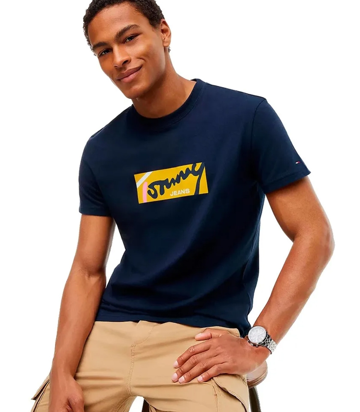 Tommy Jeans - Camiseta azul para Hombre - SIGNATURE