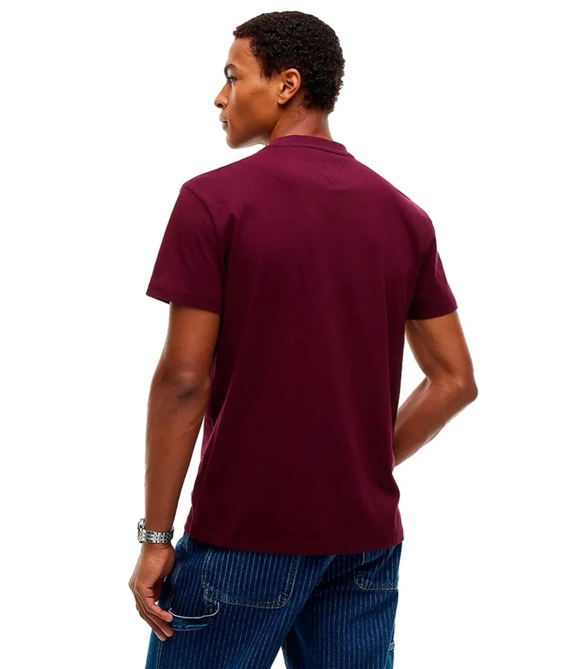 Tommy Jeans - Camiseta Burdeo para Hombre - LINEAR