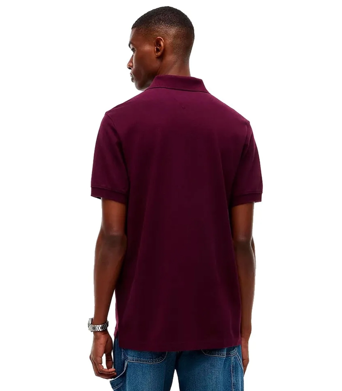 Tommy Jeans - Polo Burdeo para Hombre