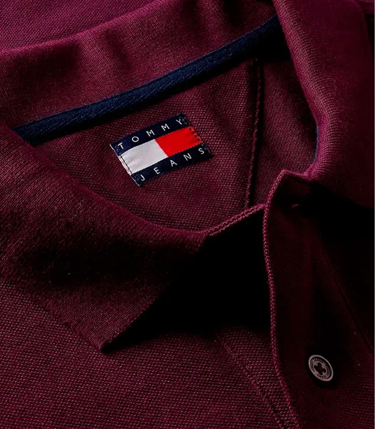 Tommy Jeans - Polo Burdeo para Hombre