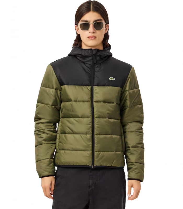 Lacoste - Chaqueta Verde para Hombres - Acolchada
