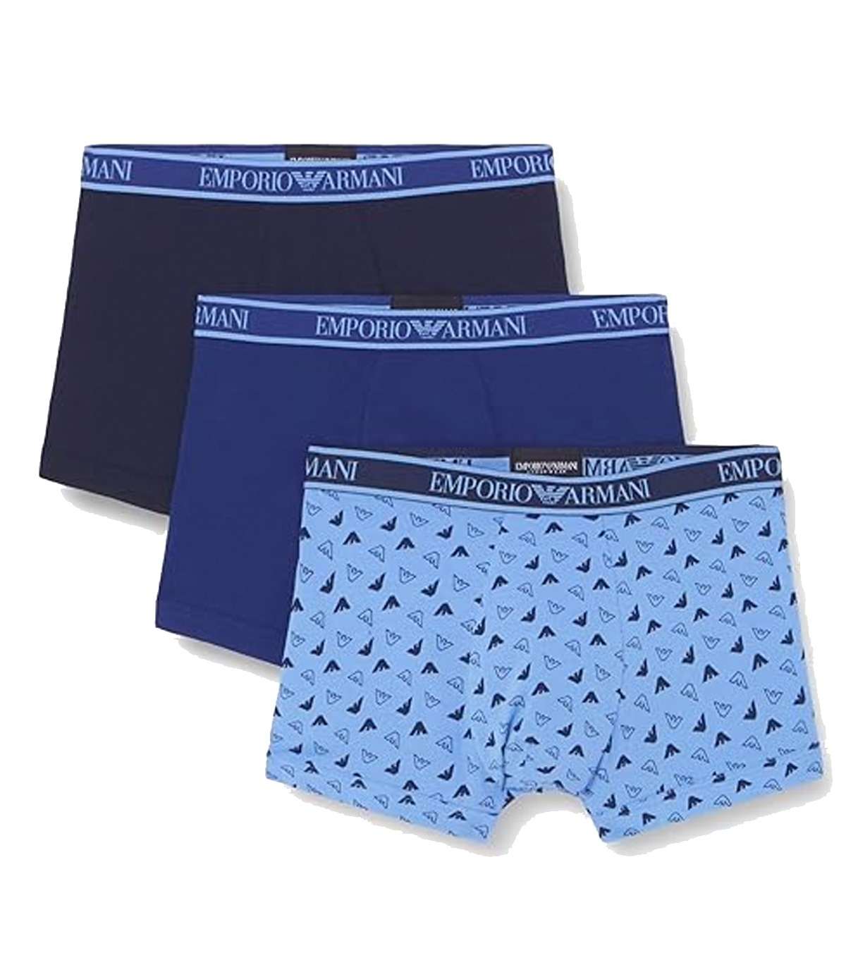 Emporio Armani - Bóxer Azules - Pack 3